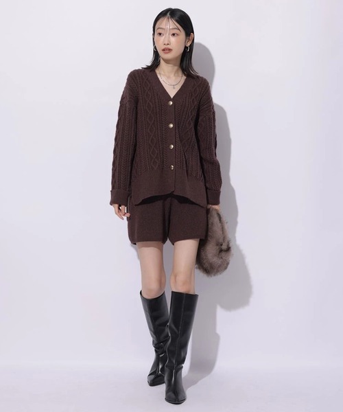 ケーブル編みカーデ（ニット/セーター）｜Mystrada（マイストラーダ