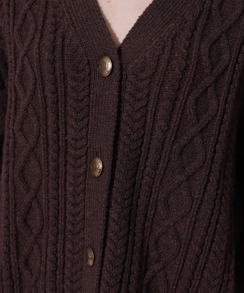 Mystrada(マイストラーダ)の「ケーブル編みカーデ(ニット/セーター・レディース・オフホワイト/ブラウン系その他3・38)」の16枚目の写真