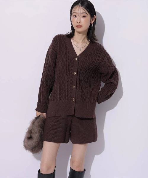 Mystrada(マイストラーダ)の「ケーブル編みカーデ(ニット/セーター・レディース・オフホワイト/ブラウン系その他3・38)」の18枚目の写真