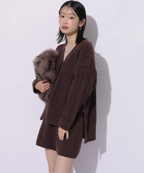 ケーブル編みカーデ（ニット/セーター）｜Mystrada（マイストラーダ