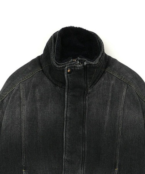 セール】【FACETASM】DOUBLE LAYERED DENIM JACKET / ブラック [JOO-JK