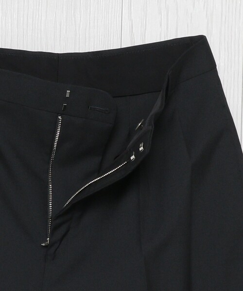 H＞ウールトロピカル 2プリーツワイドパンツ（スラックス）｜H