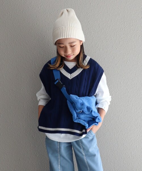 CIAOPANIC TYPY(チャオパニックティピー)の「【KIDS】ボアフリルショルダーバッグ(ショルダーバッグ・キッズ・ブラック/ブルー/グレー・ONE SIZE)」の16枚目の写真