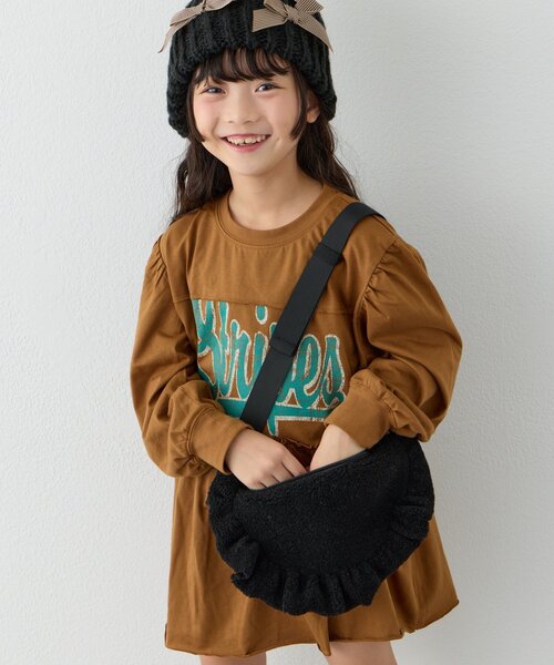 CIAOPANIC TYPY(チャオパニックティピー)の「【KIDS】ボアフリルショルダーバッグ(ショルダーバッグ・キッズ・ブラック/ブルー/グレー・ONE SIZE)」の7枚目の写真