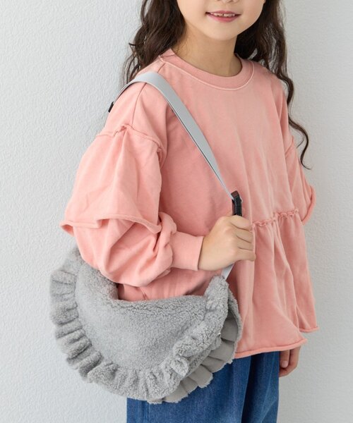 CIAOPANIC TYPY(チャオパニックティピー)の「【KIDS】ボアフリルショルダーバッグ(ショルダーバッグ・キッズ・ブラック/ブルー/グレー・ONE SIZE)」の9枚目の写真