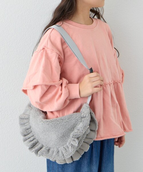 CIAOPANIC TYPY(チャオパニックティピー)の「【KIDS】ボアフリルショルダーバッグ(ショルダーバッグ・キッズ・ブラック/ブルー/グレー・ONE SIZE)」の10枚目の写真