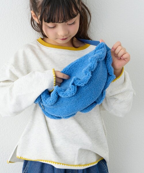 CIAOPANIC TYPY(チャオパニックティピー)の「【KIDS】ボアフリルショルダーバッグ(ショルダーバッグ・キッズ・ブラック/ブルー/グレー・ONE SIZE)」の12枚目の写真