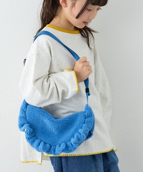 CIAOPANIC TYPY(チャオパニックティピー)の「【KIDS】ボアフリルショルダーバッグ(ショルダーバッグ・キッズ・ブラック/ブルー/グレー・ONE SIZE)」の14枚目の写真