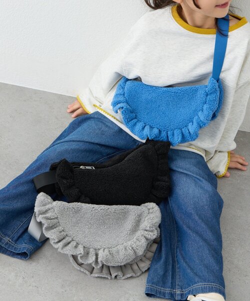 CIAOPANIC TYPY(チャオパニックティピー)の「【KIDS】ボアフリルショルダーバッグ(ショルダーバッグ・キッズ・ブラック/ブルー/グレー・ONE SIZE)」の19枚目の写真