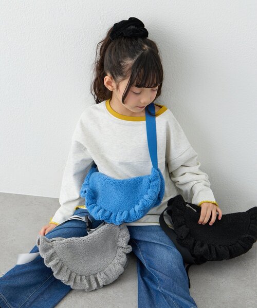CIAOPANIC TYPY(チャオパニックティピー)の「【KIDS】ボアフリルショルダーバッグ(ショルダーバッグ・キッズ・ブラック/ブルー/グレー・ONE SIZE)」の20枚目の写真