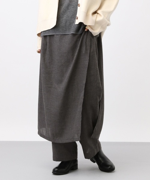 studio CLIP（スタディオクリップ）の「《natural by clip》ツイードラップスカート付きパンツ[プチサイズあり]（その他パンツ・レディース・チャコール/ブラック・PF/FREE）」の15枚目の写真
