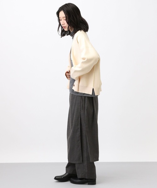 studio CLIP（スタディオクリップ）の「《natural by clip》ツイードラップスカート付きパンツ[プチサイズあり]（その他パンツ・レディース・チャコール/ブラック・PF/FREE）」の19枚目の写真