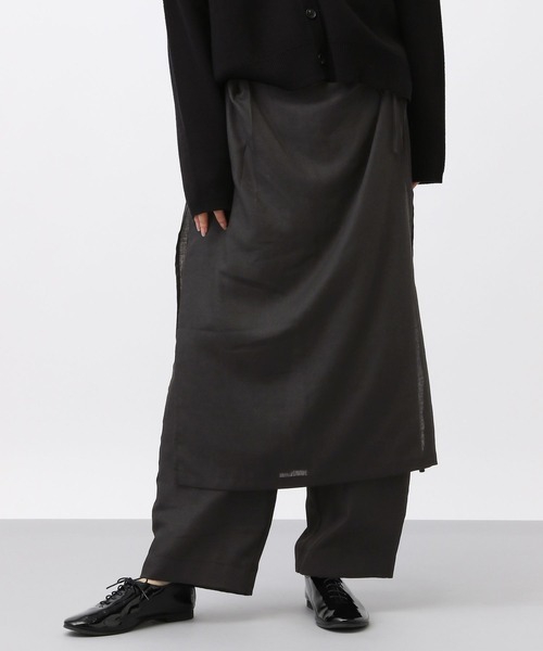 studio CLIP（スタディオクリップ）の「《natural by clip》ツイードラップスカート付きパンツ[プチサイズあり]（その他パンツ・レディース・チャコール/ブラック・PF/FREE）」の21枚目の写真