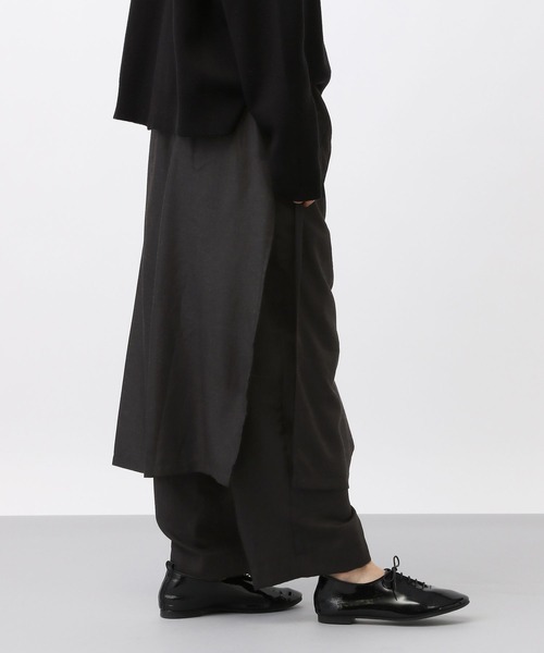 studio CLIP（スタディオクリップ）の「《natural by clip》ツイードラップスカート付きパンツ[プチサイズあり]（その他パンツ・レディース・チャコール/ブラック・PF/FREE）」の22枚目の写真