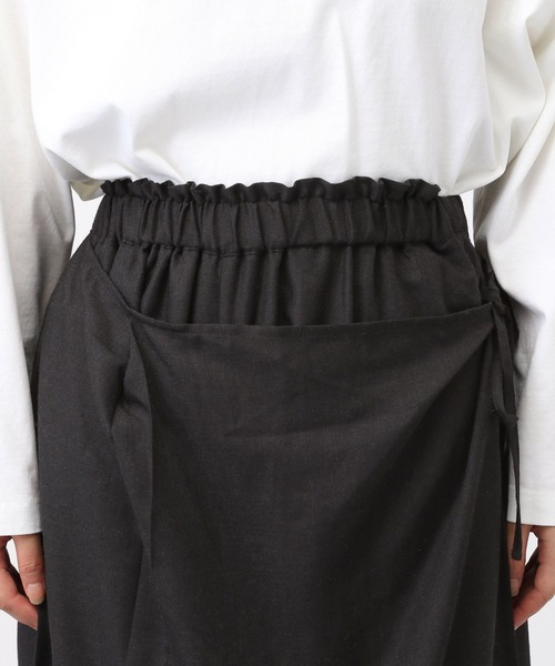 studio CLIP（スタディオクリップ）の「《natural by clip》ツイードラップスカート付きパンツ[プチサイズあり]（その他パンツ・レディース・チャコール/ブラック・PF/FREE）」の4枚目の写真