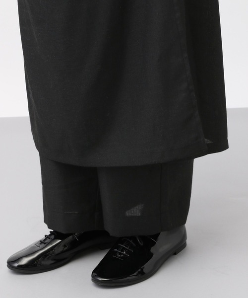 studio CLIP（スタディオクリップ）の「《natural by clip》ツイードラップスカート付きパンツ[プチサイズあり]（その他パンツ・レディース・チャコール/ブラック・PF/FREE）」の6枚目の写真