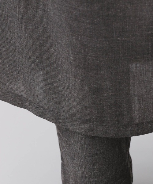 studio CLIP（スタディオクリップ）の「《natural by clip》ツイードラップスカート付きパンツ[プチサイズあり]（その他パンツ・レディース・チャコール/ブラック・PF/FREE）」の9枚目の写真