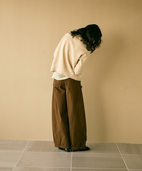 Lutim by u（ルチバイユー）の「Square button high-neck knit / スクエアボタンハイネックニット（カーディガン/ボレロ・レディース・グレー/ベージュ/イエロー・FREE）」の13枚目の写真