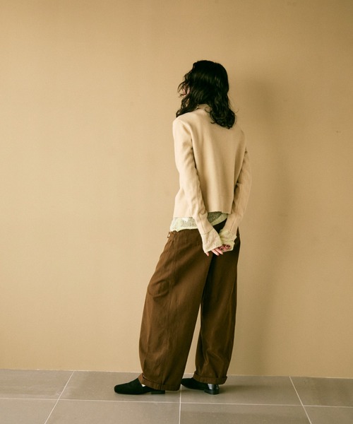 Lutim by u（ルチバイユー）の「Square button high-neck knit / スクエアボタンハイネックニット（カーディガン/ボレロ・レディース・グレー/ベージュ/イエロー・FREE）」の15枚目の写真