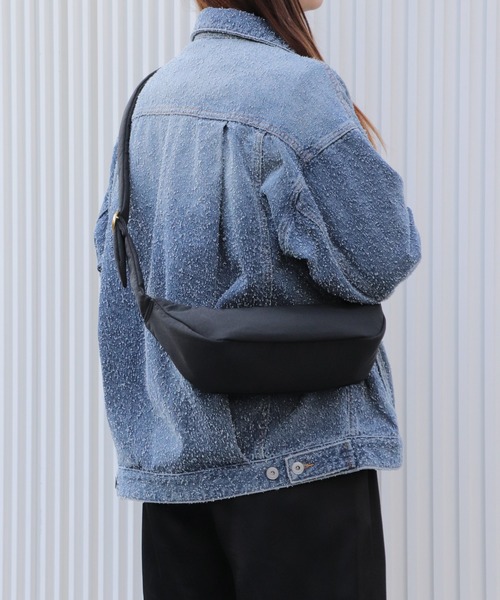 LA MARGE 】軽量 2WAY ナイロン ハーフムーン ショルダーバッグ ユニ