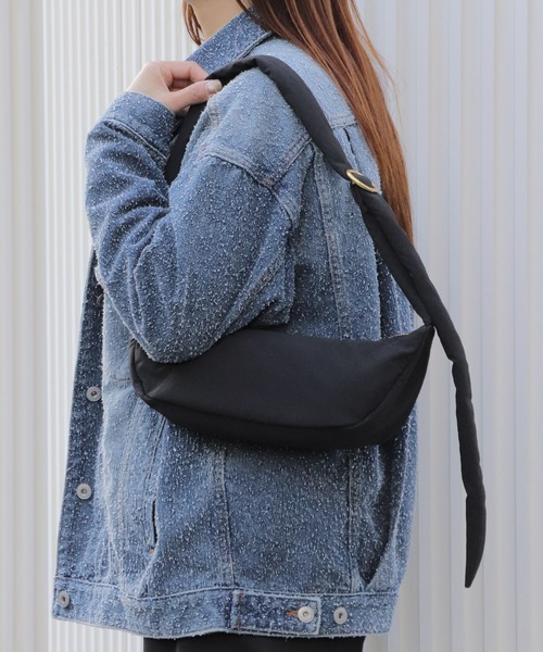 LA MARGE 】軽量 2WAY ナイロン ハーフムーン ショルダーバッグ ユニ