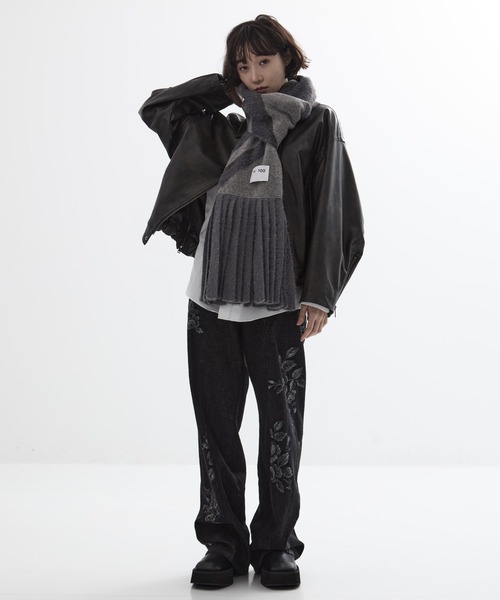 TOGA TOO/トーガトゥ】Regimental knit stole/レジメンタルニット