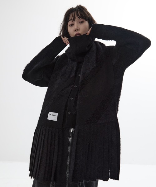 TOGA TOO/トーガトゥ】Regimental knit stole/レジメンタルニット