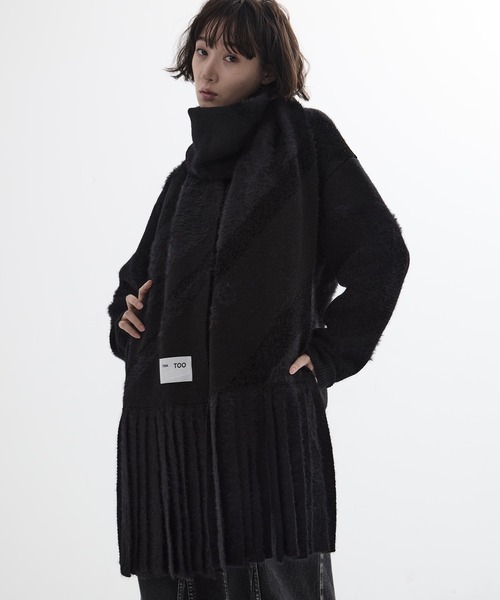 TOGA TOO/トーガトゥ】Regimental knit stole/レジメンタルニット