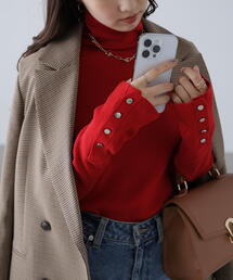 FREE'S MART | ◆〈ＭＦＭ〉袖金ボタンリブタートルニット(ニット/セーター)