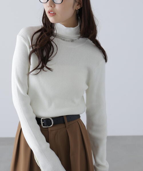 FREE'S MART（フリーズマート）の「◆〈ＭＦＭ〉袖金ボタンリブタートルニット（ニット/セーター・レディース・ホワイト/ピンク/レッド/ブラック/グレー・FREE）」の16枚目の写真