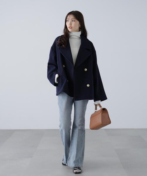 FREE'S MART（フリーズマート）の「◆〈ＭＦＭ〉袖金ボタンリブタートルニット（ニット/セーター・レディース・ホワイト/ピンク/レッド/ブラック/グレー・FREE）」の15枚目の写真