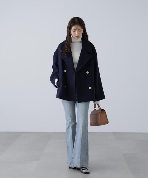 FREE'S MART（フリーズマート）の「◆〈ＭＦＭ〉袖金ボタンリブタートルニット（ニット/セーター・レディース・ホワイト/ピンク/レッド/ブラック/グレー・FREE）」の14枚目の写真