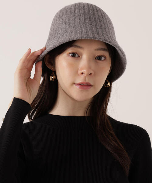 EDIT COLOGNE（エディットコロン）の「リブ丸天ハット（ハット・レディース・ブラック/グレー/ホワイト系その他・ﾌﾘ-）」の5枚目の写真