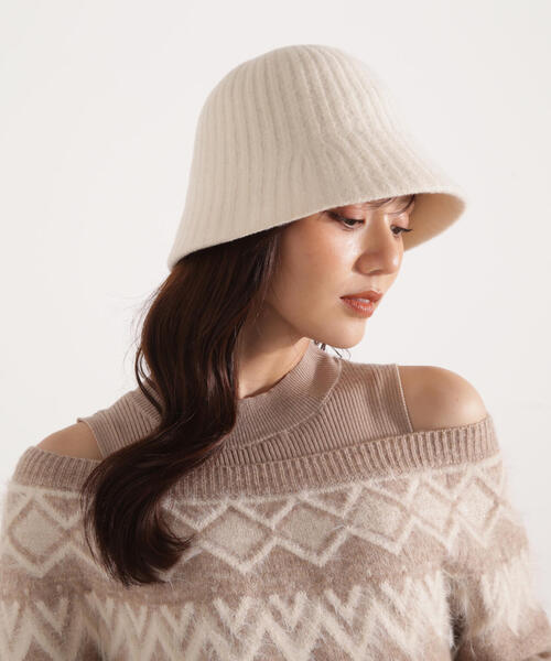 EDIT COLOGNE（エディットコロン）の「リブ丸天ハット（ハット・レディース・ブラック/グレー/ホワイト系その他・ﾌﾘ-）」の12枚目の写真