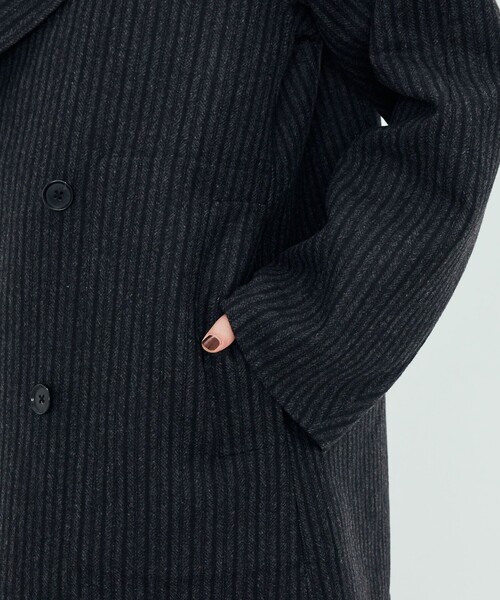 新品未使用　トゥモローランド　マカフィー　 ウール　ピーコート　ブラック　黒 ウールダブルフェイス ピーコート（ピーコート）｜TOMORROWLAND .B