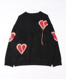 Revo. | 【Revo./レヴォ】ハートジャガード＆ステッチ ルーズニット(ニット/セーター)
