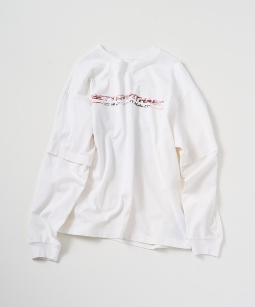 ILL'S(イルズ)の「フェイクレイヤードロゴプリントロンT(Tシャツ/カットソー・メンズ・ホワイト/ブラック・L/M)」の22枚目の写真