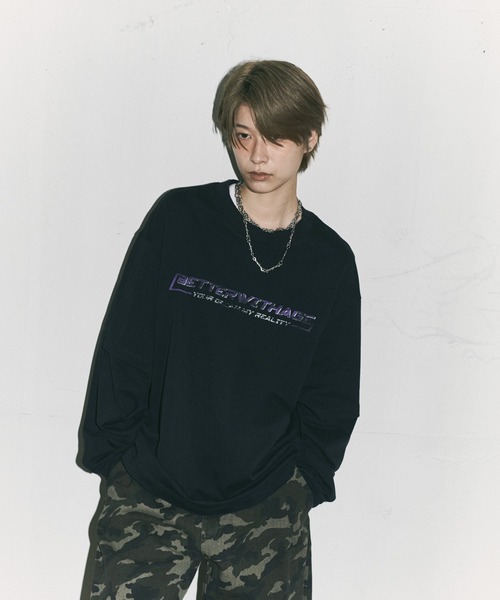 ILL'S(イルズ)の「フェイクレイヤードロゴプリントロンT(Tシャツ/カットソー・メンズ・ホワイト/ブラック・L/M)」の18枚目の写真