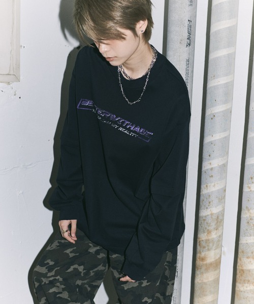 ILL'S(イルズ)の「フェイクレイヤードロゴプリントロンT(Tシャツ/カットソー・メンズ・ホワイト/ブラック・L/M)」の19枚目の写真
