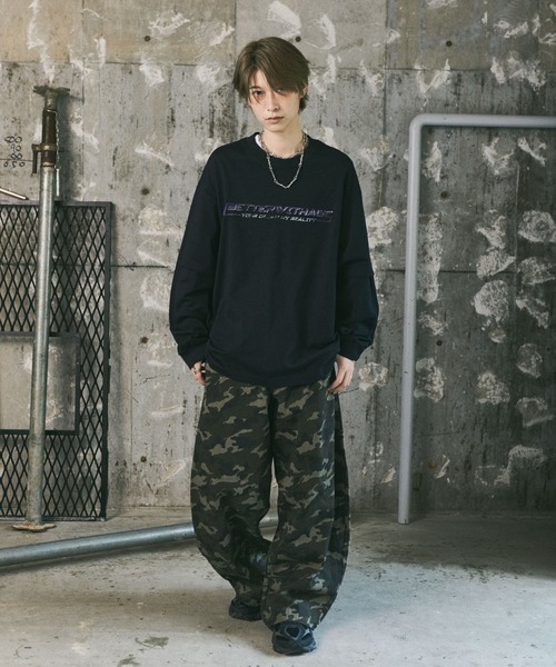 ILL'S(イルズ)の「フェイクレイヤードロゴプリントロンT(Tシャツ/カットソー・メンズ・ホワイト/ブラック・L/M)」の14枚目の写真