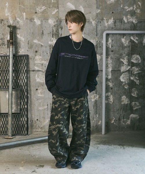ILL'S(イルズ)の「フェイクレイヤードロゴプリントロンT(Tシャツ/カットソー・メンズ・ホワイト/ブラック・L/M)」の15枚目の写真