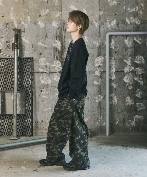 ILL'S(イルズ)の「フェイクレイヤードロゴプリントロンT(Tシャツ/カットソー・メンズ・ホワイト/ブラック・L/M)」の16枚目の写真