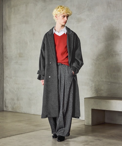 HARE ウールダブルプレストコート ウールダブルコート(HARE)（チェスターコート）｜HARE（ハレ）の