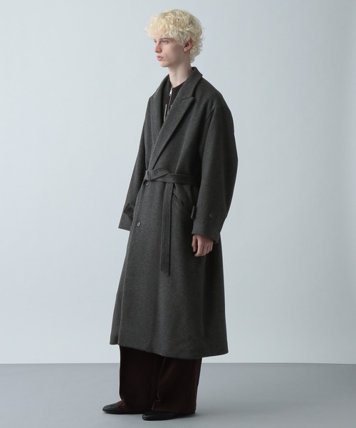 HARE ウールダブルコート グレー Sサイズ HARE（ハレ）の「ウールダブルコート(HARE)（チェスターコート）」 - WEAR