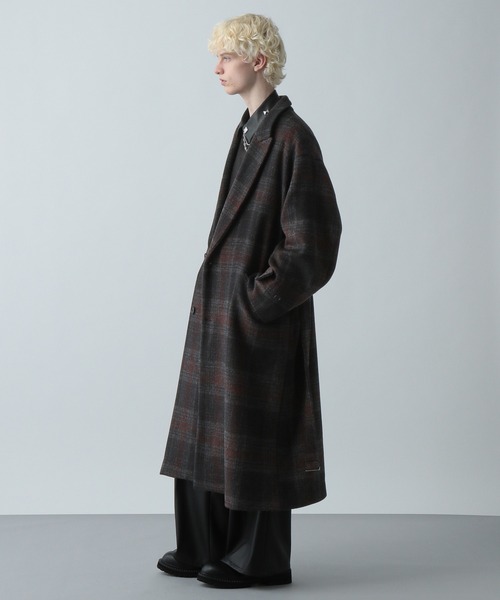 HARE（ハレ）の「ウールダブルコート(HARE)（チェスターコート・メンズ・グレー/ブルー/ブラック/グレー系その他・SMALL/MEDIUM/LARGE）」の16枚目の写真