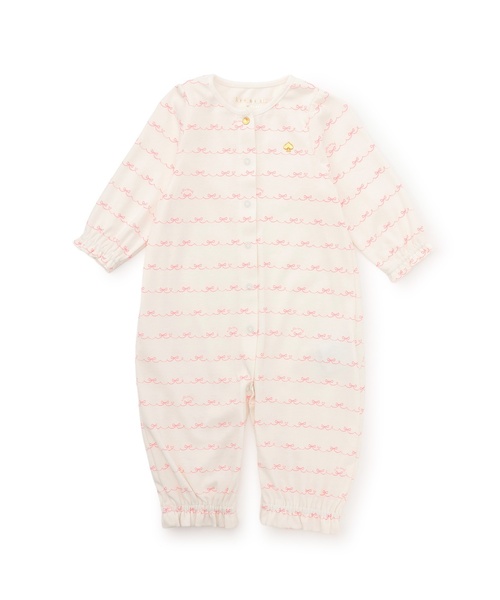 kate spade new york kids(ケイトスペードニューヨーク)の「【BOXつき】ボウ2wayオール&スタイBOXセット(ベビーギフト・キッズ・ネイビー/ピンク・50-70cm)」の4枚目の写真