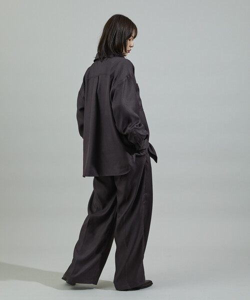 FREAK'S STORE(フリークスストア)の「杢チェックパンツ<セットアップ対応>(スラックス・レディース・キャメル/ブラック・フリ-)」の15枚目の写真