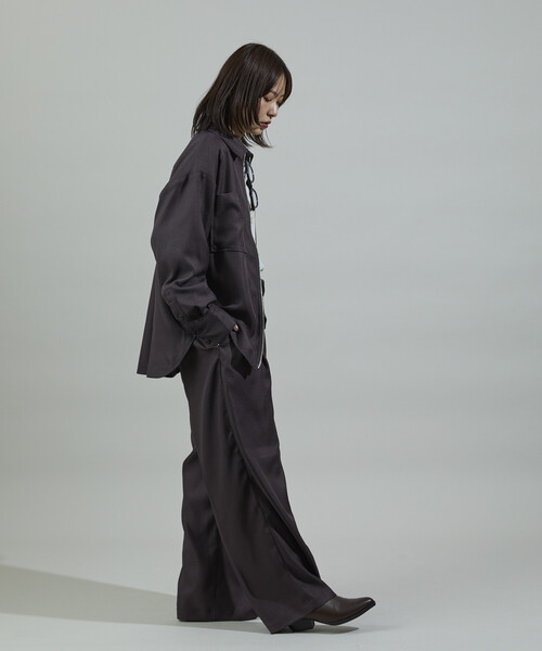 FREAK'S STORE(フリークスストア)の「杢チェックパンツ<セットアップ対応>(スラックス・レディース・キャメル/ブラック・フリ-)」の16枚目の写真