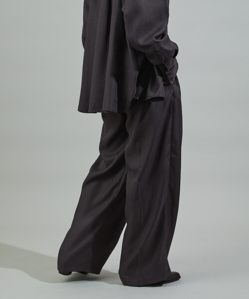 FREAK'S STORE(フリークスストア)の「杢チェックパンツ<セットアップ対応>(スラックス・レディース・キャメル/ブラック・フリ-)」の22枚目の写真