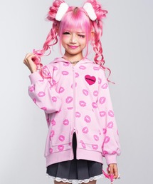 ANAP kids | KOGYARU×ANAP 2パターン柄 ビックパーカー【親子お揃い】【ジュニアお揃い】(パーカー)